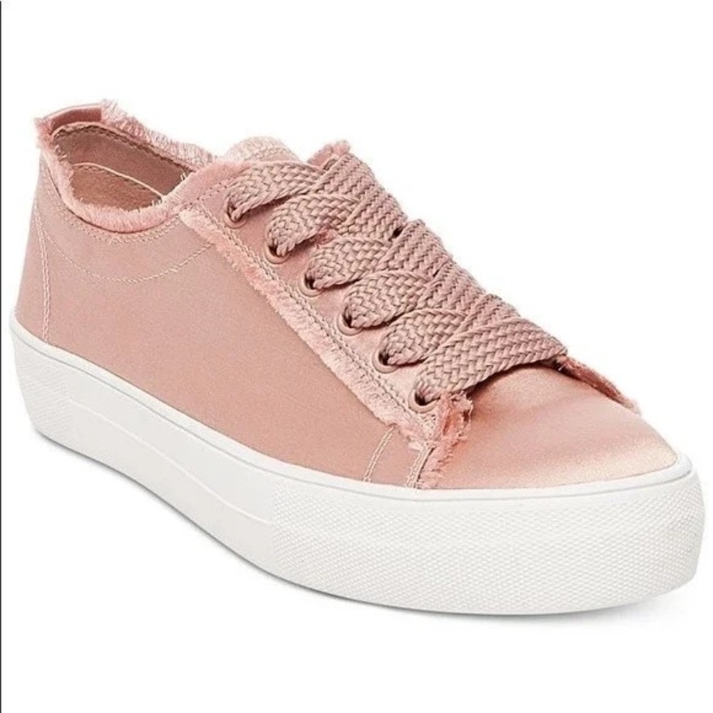 Steve Madden Pink Satin Greyla Sneakers
